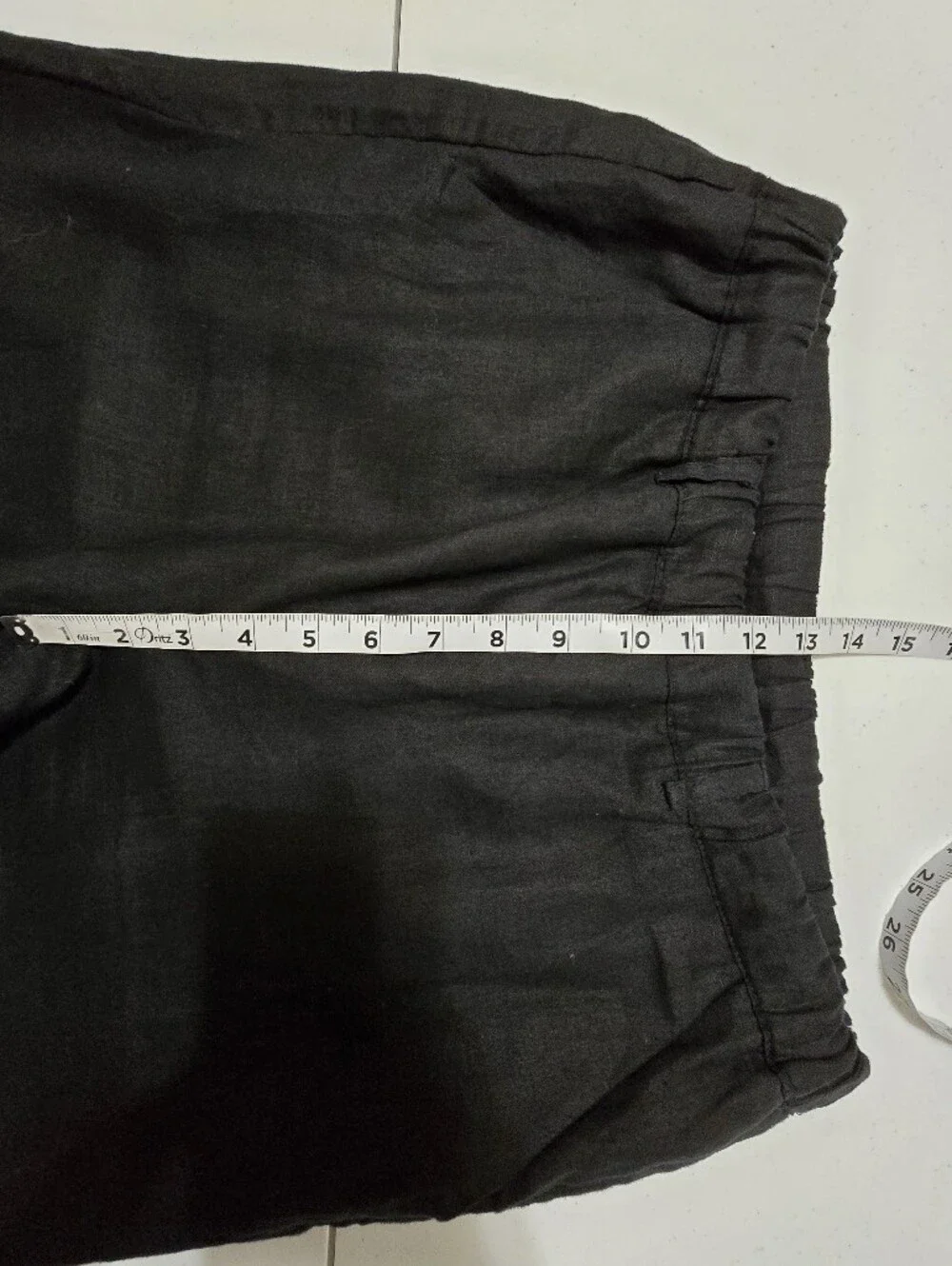 Quince European Linen Pants Womens Small Black Wide Leg Relaxed Pull On